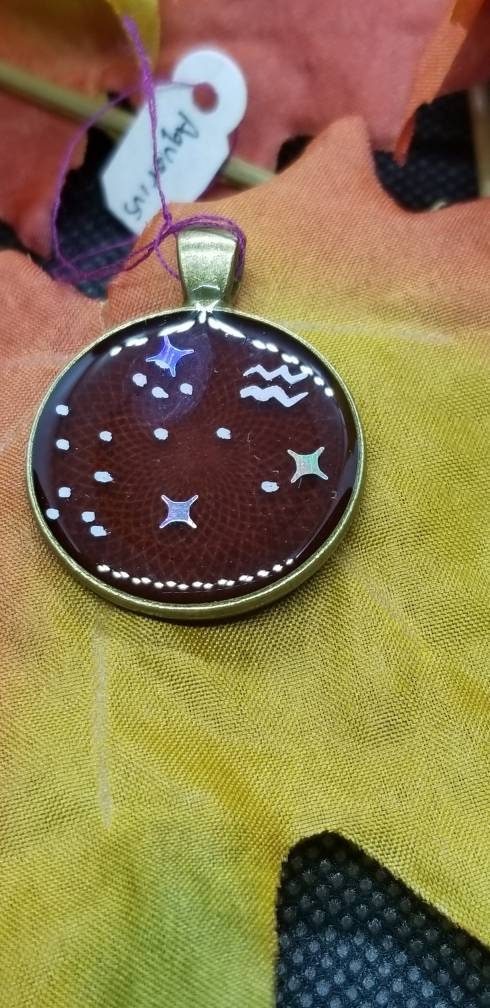 Aquarius Zodiac Pendant: Constellation