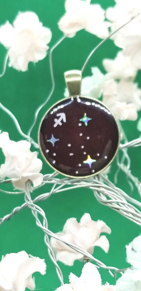 Sagittarius Zodiac Pendant: Constellation