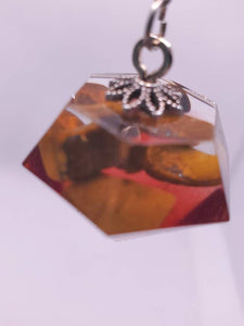 Tigers Eye Deep Red & Clear Pendulum